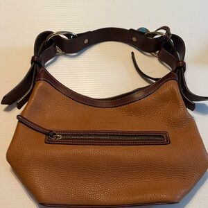 VTG Dooney & Bourke 1075 Brown Leather Hobo Bag